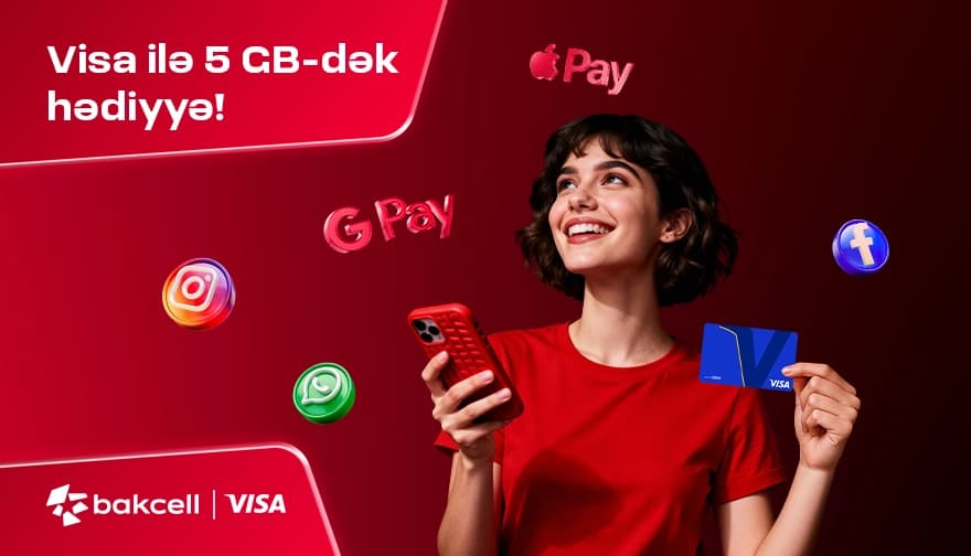 Visa kartı ilə internet hədiyyə!